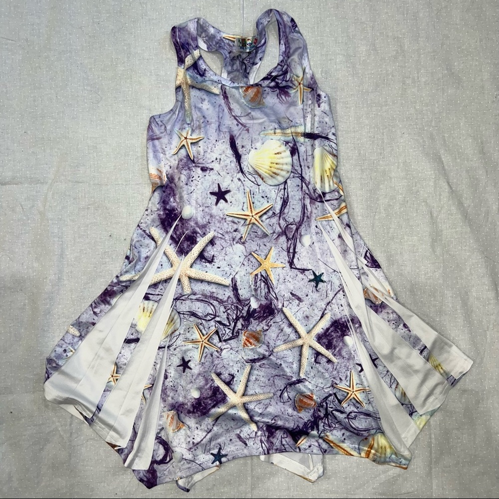 India Boutique girls dress, size L. Purple sleeveless  dress with seashells